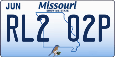 MO license plate RL2O2P
