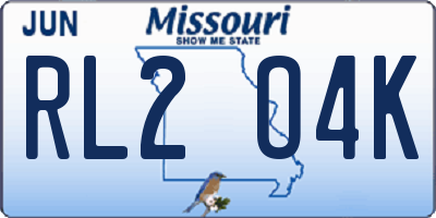 MO license plate RL2O4K