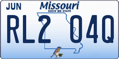 MO license plate RL2O4Q