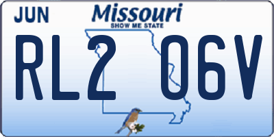 MO license plate RL2O6V
