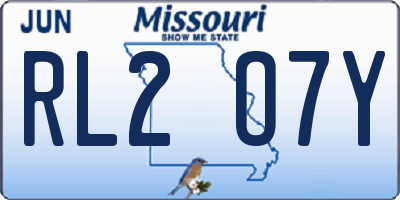 MO license plate RL2O7Y