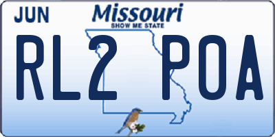 MO license plate RL2P0A