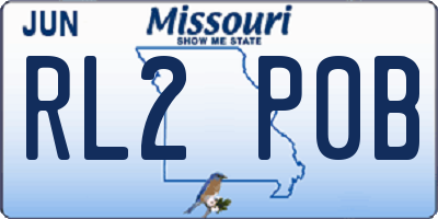 MO license plate RL2P0B