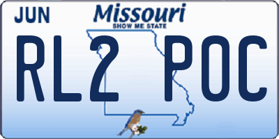 MO license plate RL2P0C