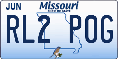 MO license plate RL2P0G