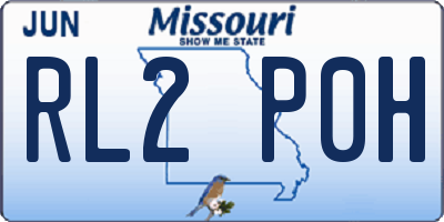 MO license plate RL2P0H