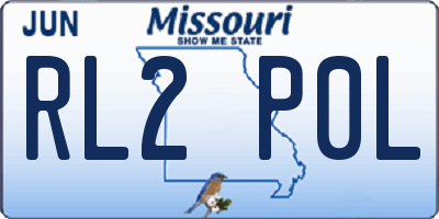 MO license plate RL2P0L