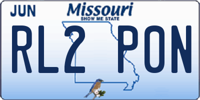 MO license plate RL2P0N