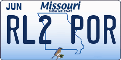 MO license plate RL2P0R