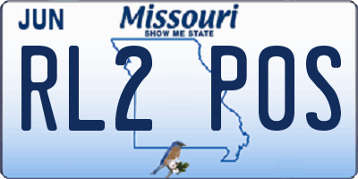 MO license plate RL2P0S