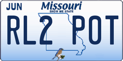 MO license plate RL2P0T