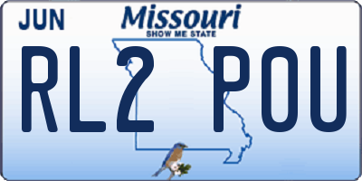 MO license plate RL2P0U
