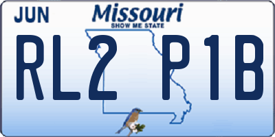 MO license plate RL2P1B