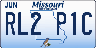 MO license plate RL2P1C