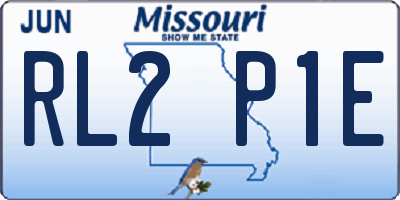 MO license plate RL2P1E
