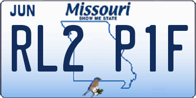 MO license plate RL2P1F