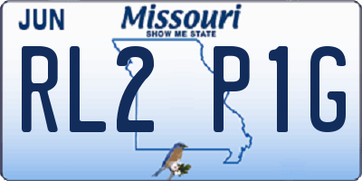 MO license plate RL2P1G