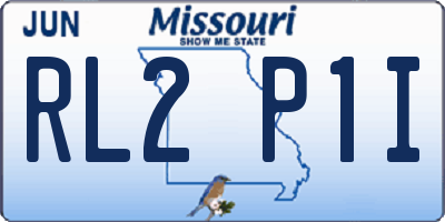 MO license plate RL2P1I