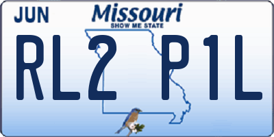 MO license plate RL2P1L