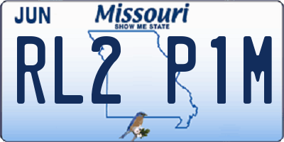 MO license plate RL2P1M