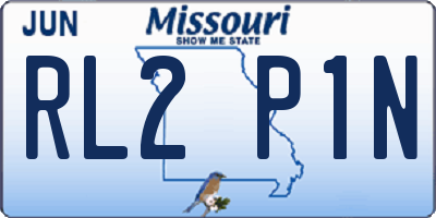 MO license plate RL2P1N