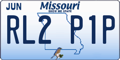 MO license plate RL2P1P