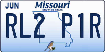 MO license plate RL2P1R