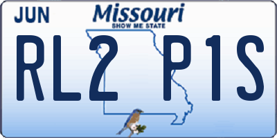 MO license plate RL2P1S
