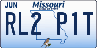 MO license plate RL2P1T