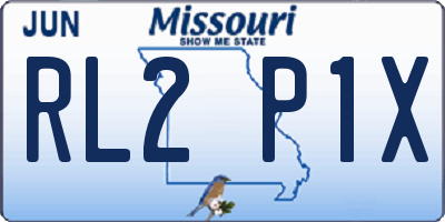 MO license plate RL2P1X