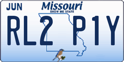 MO license plate RL2P1Y