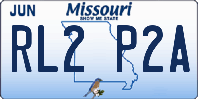 MO license plate RL2P2A