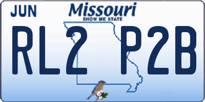 MO license plate RL2P2B