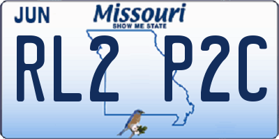 MO license plate RL2P2C