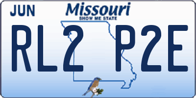 MO license plate RL2P2E