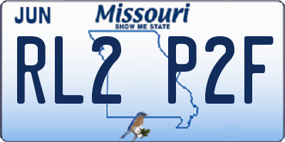 MO license plate RL2P2F