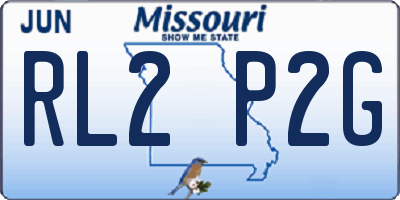 MO license plate RL2P2G