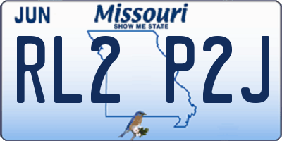 MO license plate RL2P2J