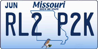 MO license plate RL2P2K