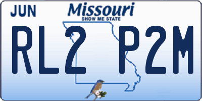 MO license plate RL2P2M
