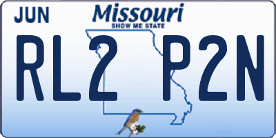 MO license plate RL2P2N