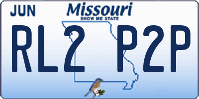 MO license plate RL2P2P