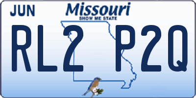 MO license plate RL2P2Q