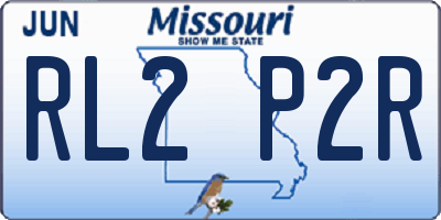 MO license plate RL2P2R