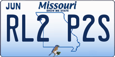 MO license plate RL2P2S
