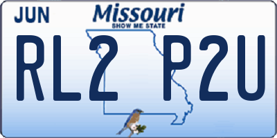 MO license plate RL2P2U