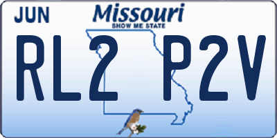 MO license plate RL2P2V