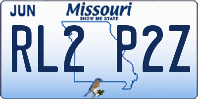 MO license plate RL2P2Z