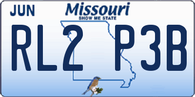MO license plate RL2P3B
