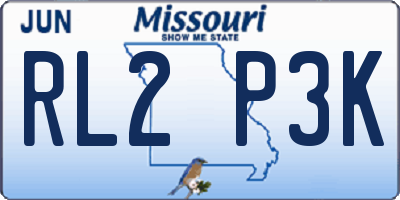 MO license plate RL2P3K